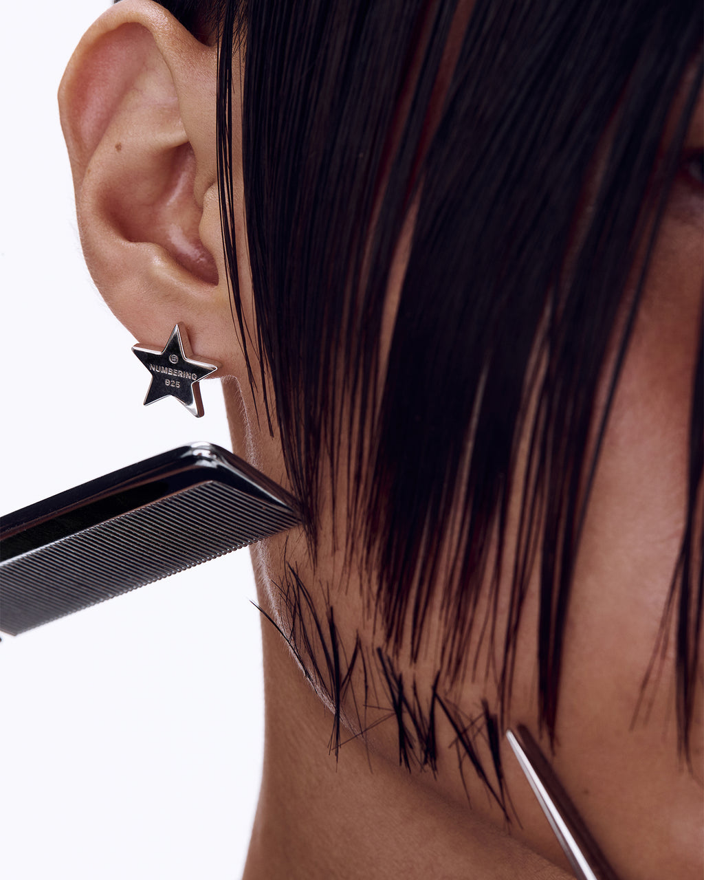 Numbering - Logo Engraved Star Earrings #7117 product image 2 | TRAB K-Fashion Australia