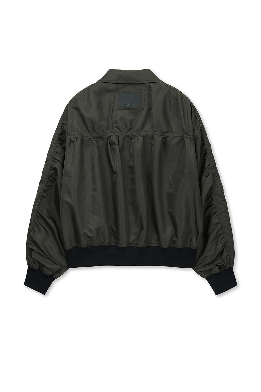 Matin Kim - Small Logo Shirring Jumper (Khaki) product image 2 | TRAB K-Fashion Australia