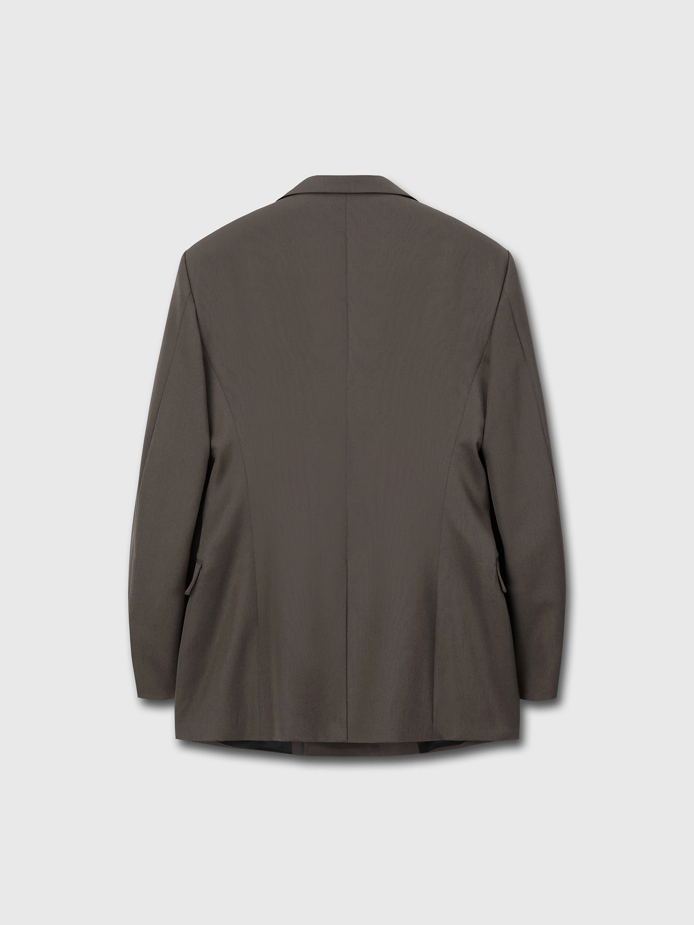 Tonywack - Wool Double-Breasted Tailored Jacket (Khaki Dark Brown) product image 8 | TRAB K-Fashion Australia