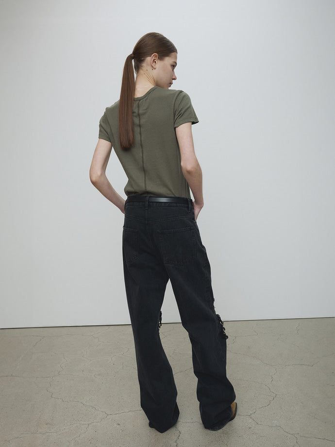 Tonywack - Cotton Cashmere T-Shirts (Olive) product image 2 | TRAB K-Fashion Australia