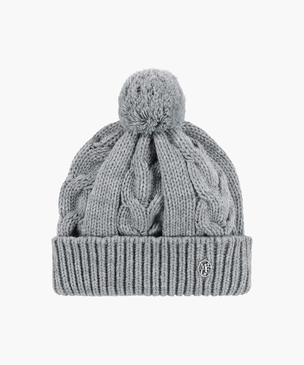 Marithe & Francois Girbaud - Cable Knit Beanie (Melange Gray) product image 6 | TRAB K-Fashion Australia