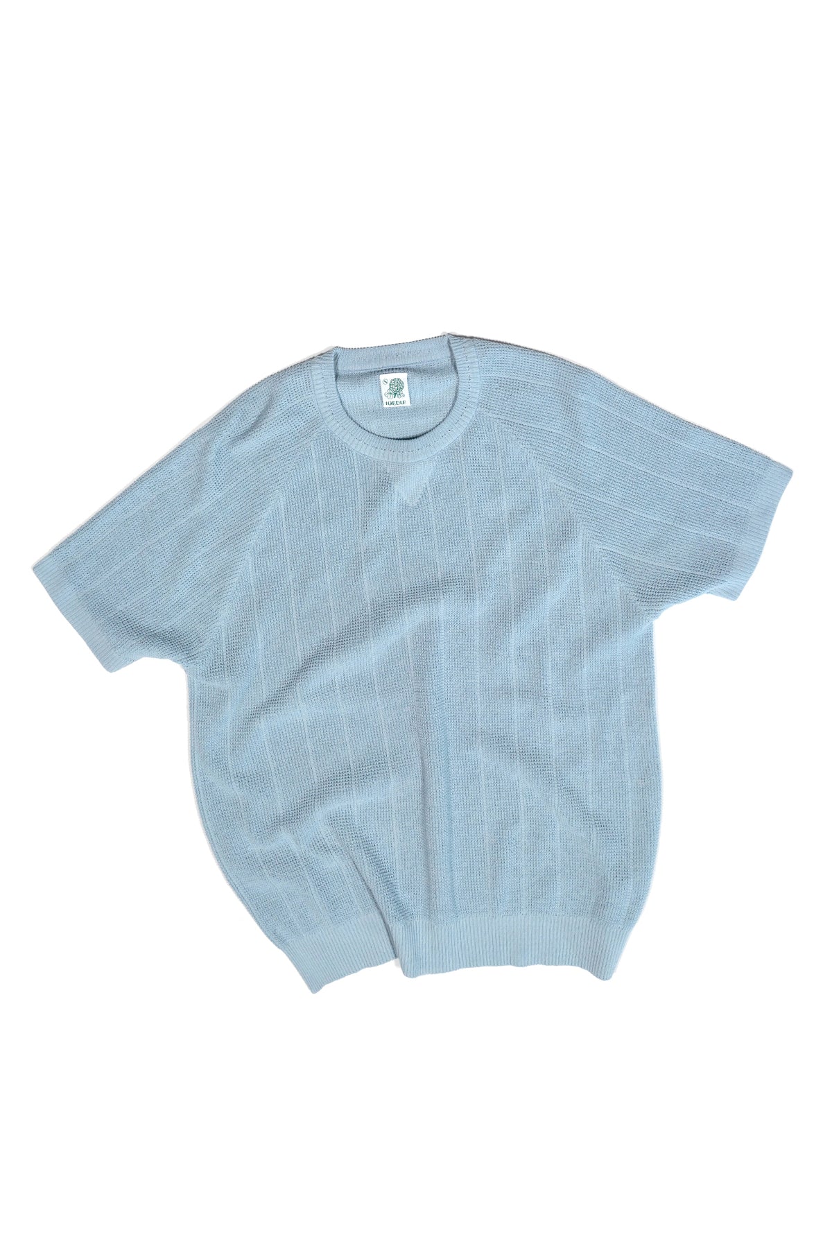 Ioedle - Sky Blue Waffle Raglan Short-Sleeve Knit (OC) product image 1 | TRAB K-Fashion Australia