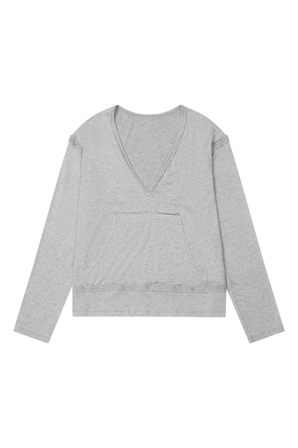 Deinet - Raw V Long Sleeve (Melange Grey) product image 8 | TRAB K-Fashion Australia