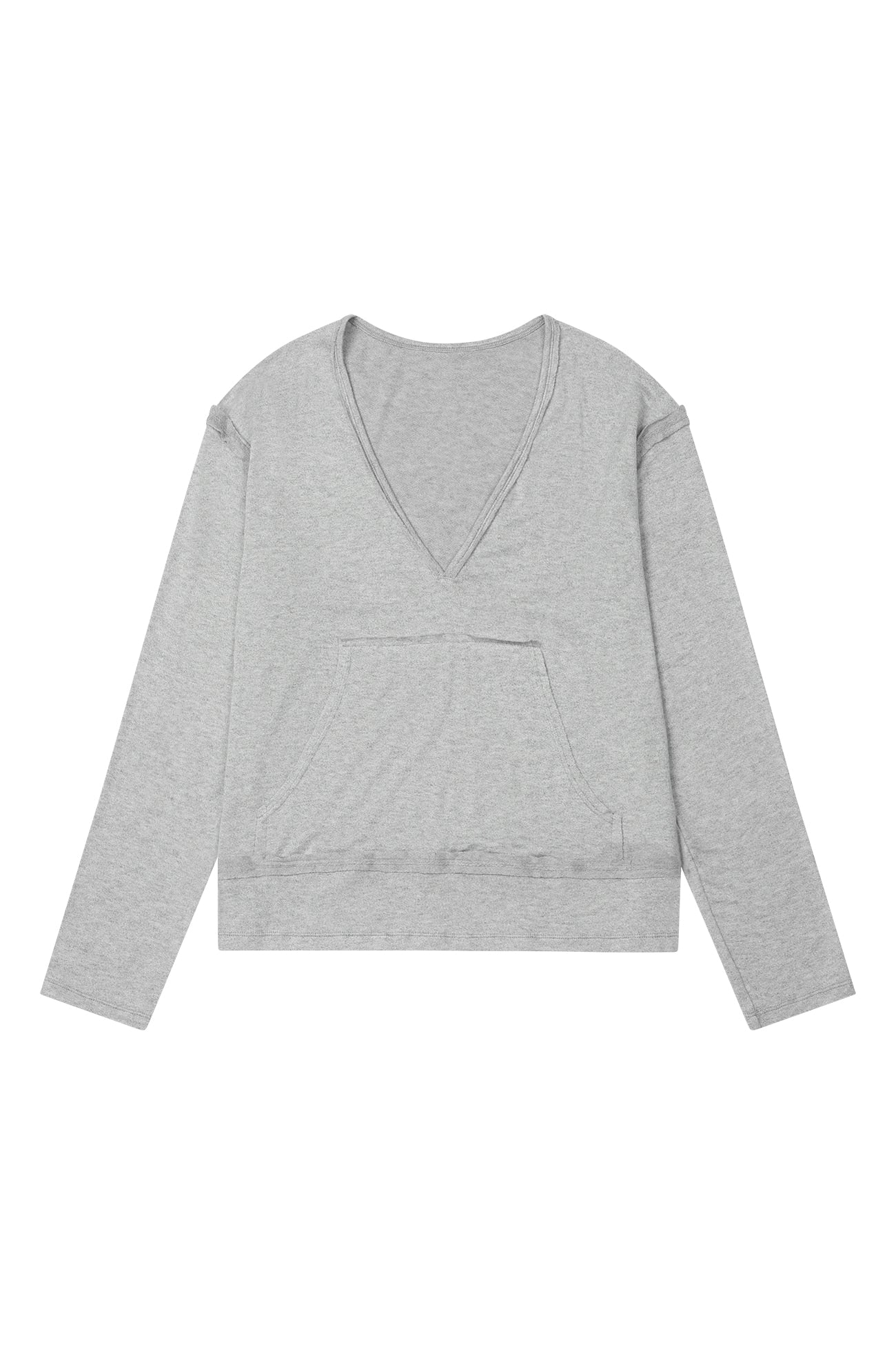 Deinet - Raw V Long Sleeve (Melange Grey) product image 8 | TRAB K-Fashion Australia