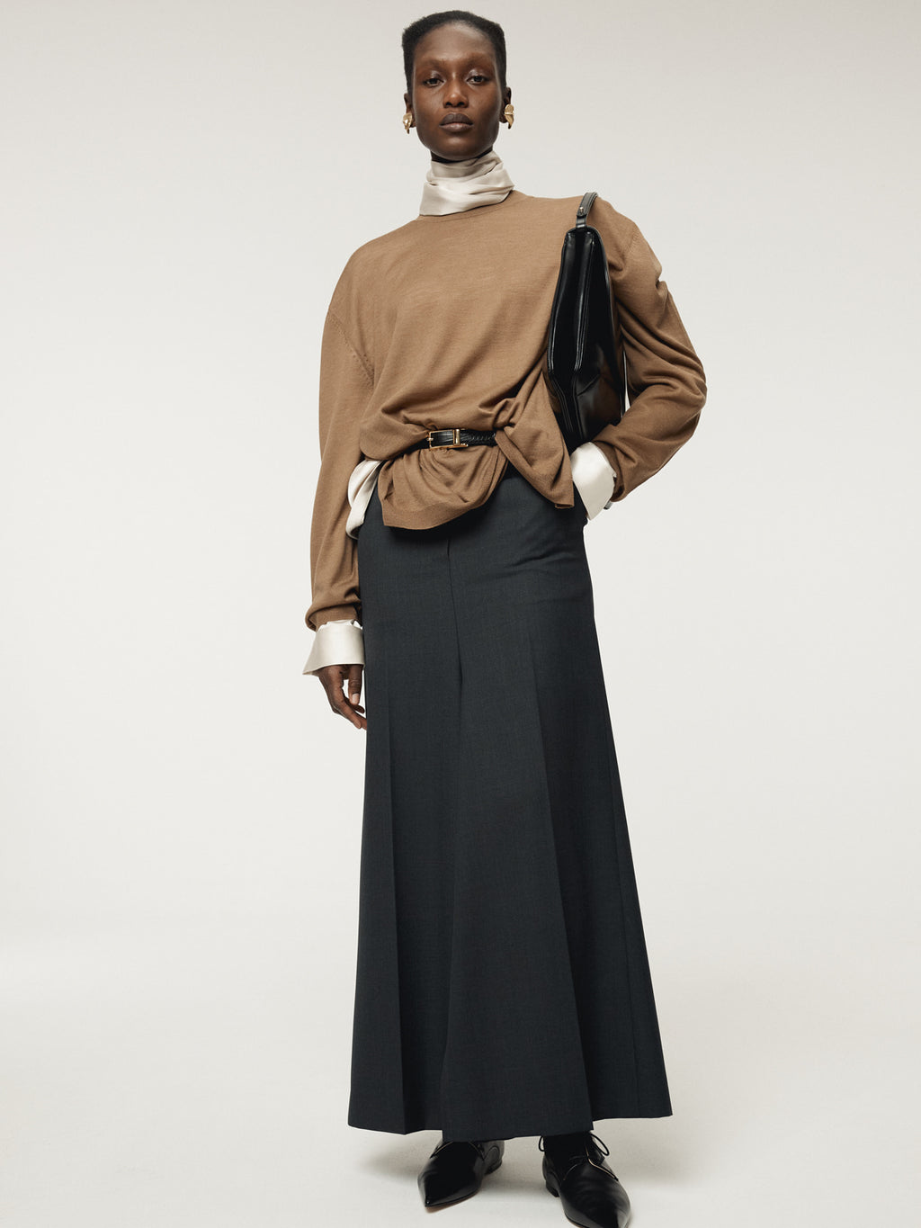 Recto - Sintra Slit Skirt Pants (Charcoal Grey) product image 2 | TRAB K-Fashion Australia