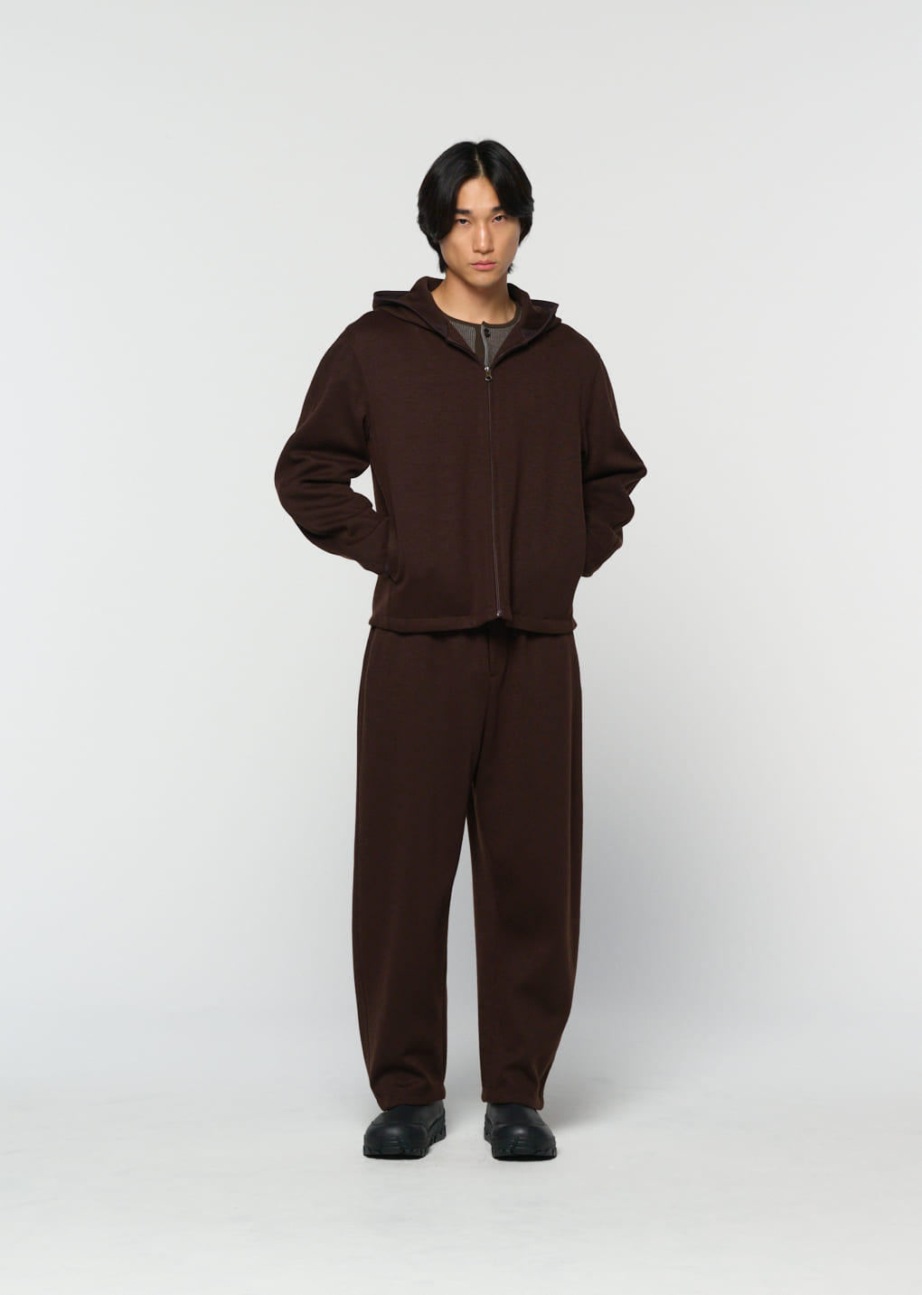 Amomento - easy wool pants (Brown) product image 13 | TRAB K-Fashion Australia