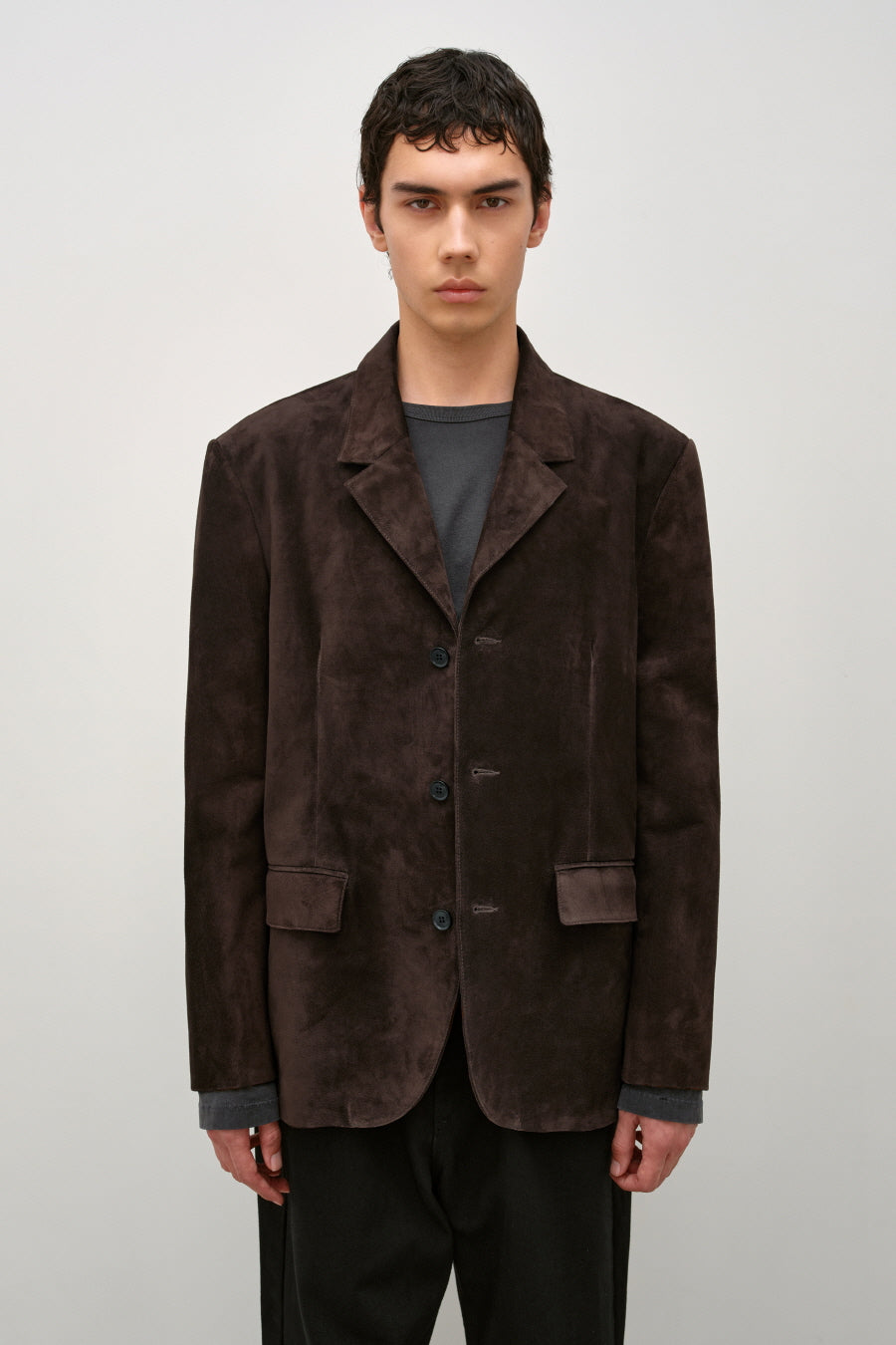 Insilence - Suede Blazer (Brown) product image 2 | TRAB K-Fashion Australia
