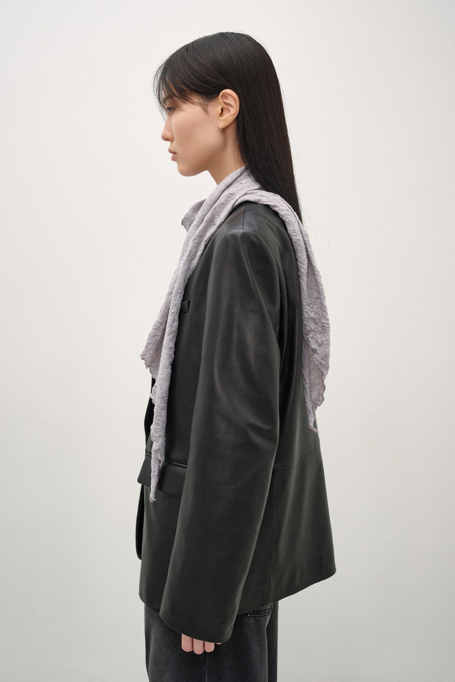 Insilence - Creased Scarf (Ashed Beige) product image 3 | TRAB K-Fashion Australia