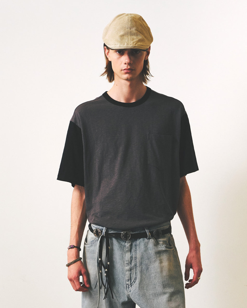 Eastlogue - Rally Club Ringer T-shirts (Charcoal & Black) product image 3 | TRAB K-Fashion Australia