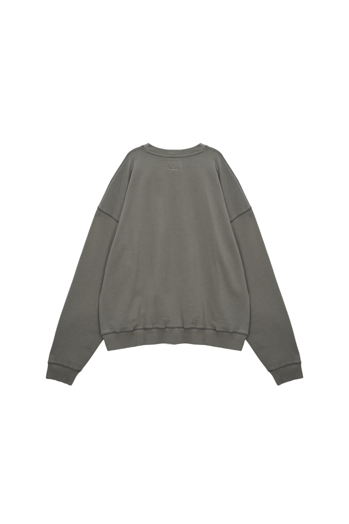 Matin Kim - Stitch Label Sweatshirt (Khaki) product image 5 | TRAB K-Fashion Australia