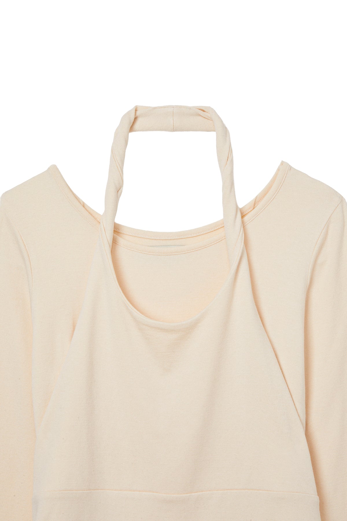 Deinet - Layered Halter Neck Long Sleeve (Ivory) product image 3 | TRAB K-Fashion Australia