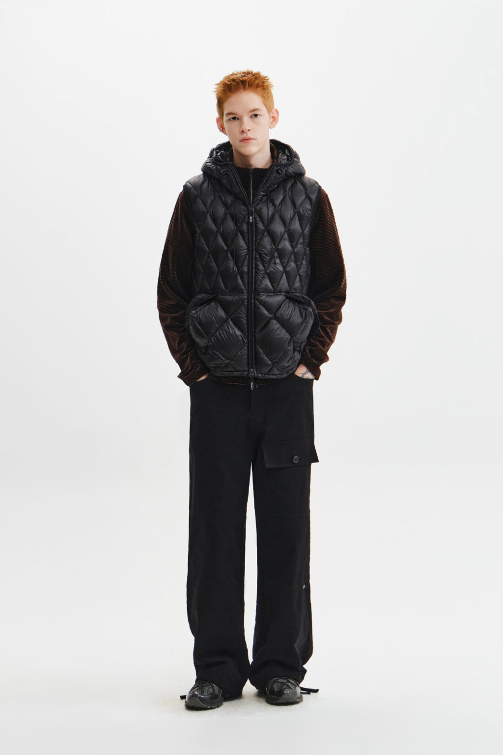 Matin Kim - Mix Quilted Light Down Vest (Black) product image 13 | TRAB K-Fashion Australia