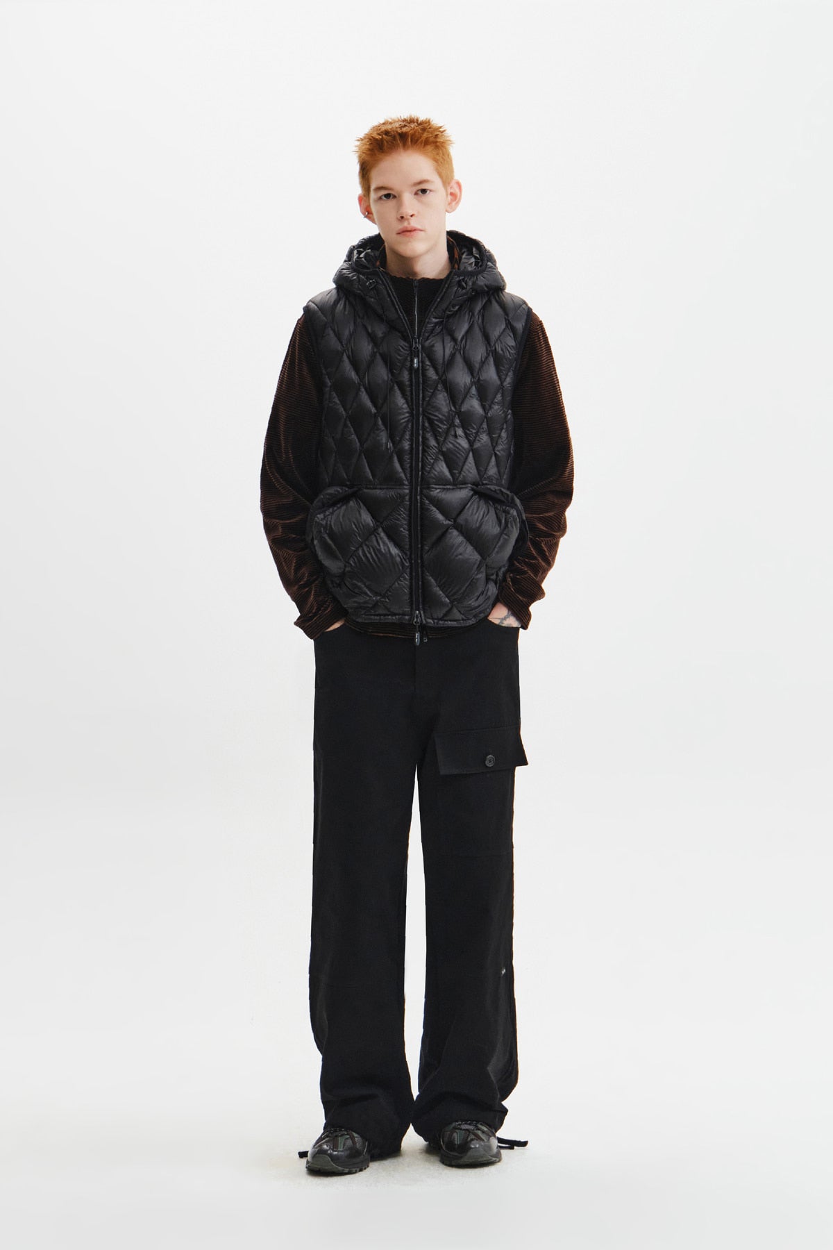 Matin Kim - Mix Quilted Light Down Vest (Black) product image 13 | TRAB K-Fashion Australia