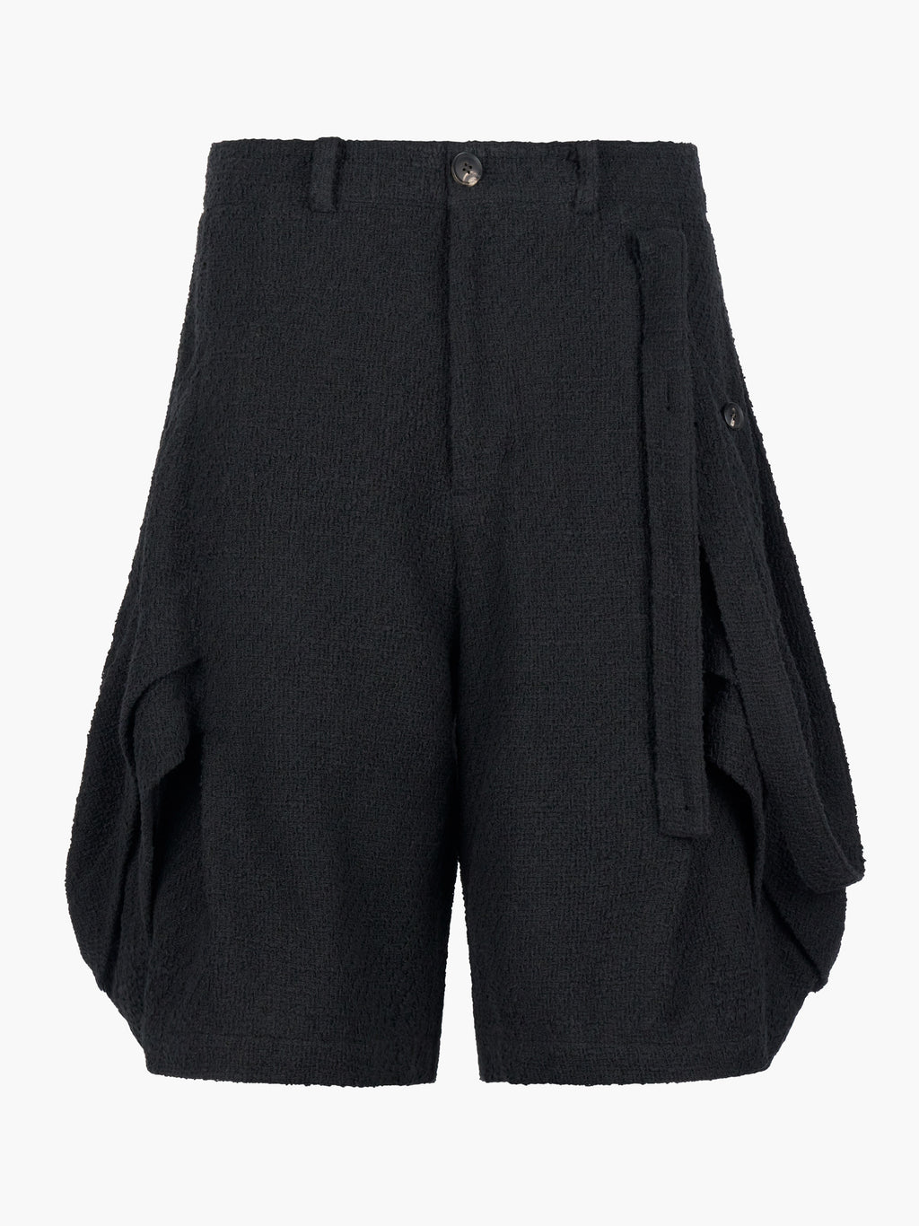 Jiyong Kim - Layered Panel Strap Shorts (Black) product image 3 | TRAB K-Fashion Australia