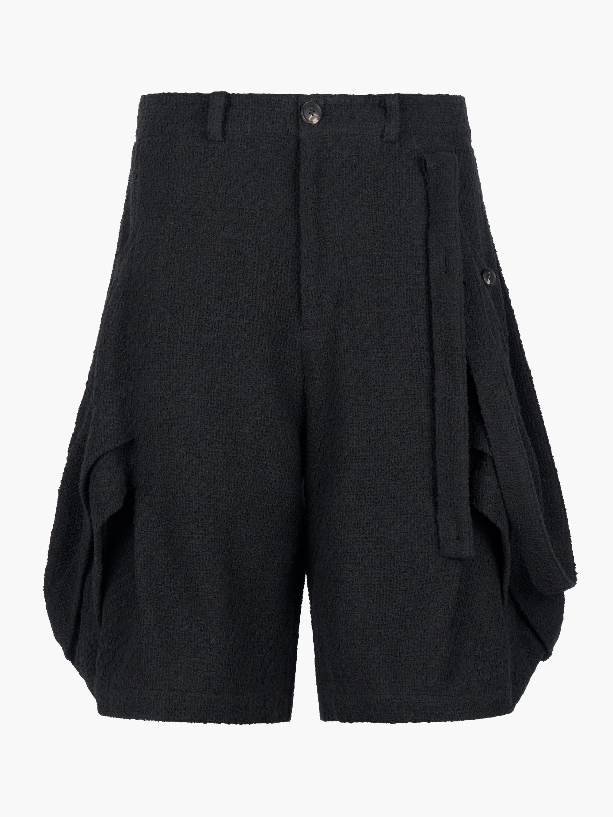 Jiyong Kim - Layered Panel Strap Shorts (Black) product image 3 | TRAB K-Fashion Australia