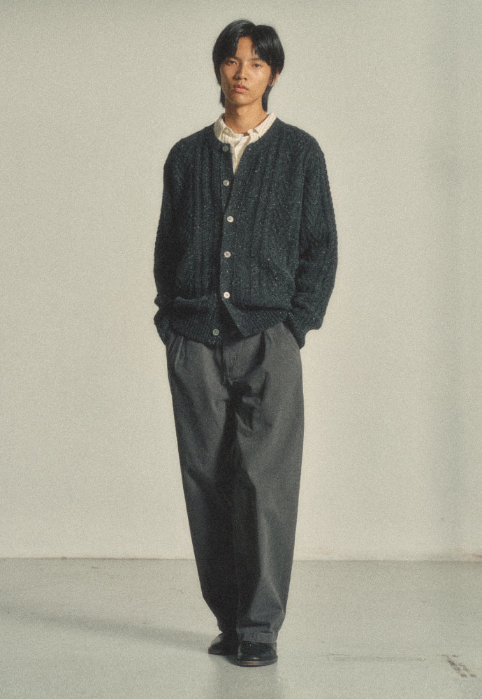 Art if acts - Fisherman Cable Cardigan (Choco Charcoal) product image 4 | TRAB K-Fashion Australia