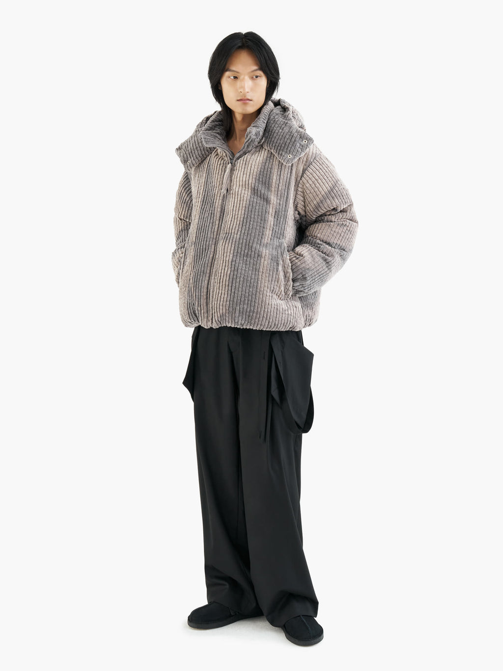 Jiyong Kim - Sun-Bleached Detachable Hood Down Jacket (Grey) product image 1 | TRAB K-Fashion Australia