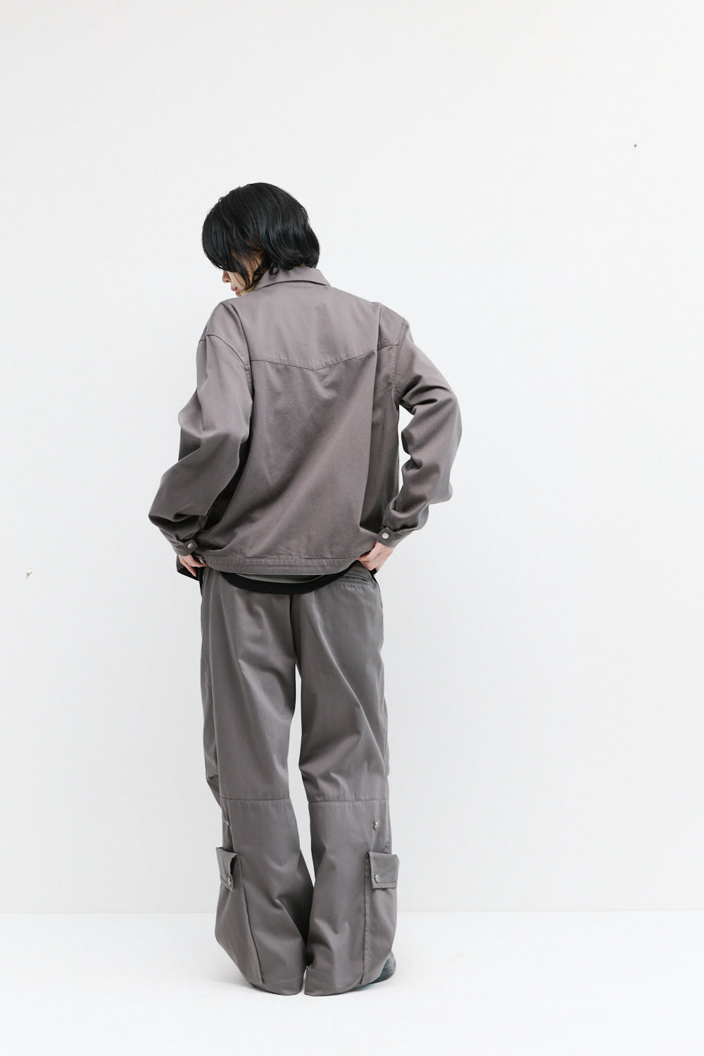 Hatchingroom - Plain Blouson Mud (Brown) product image 9 | TRAB K-Fashion Australia