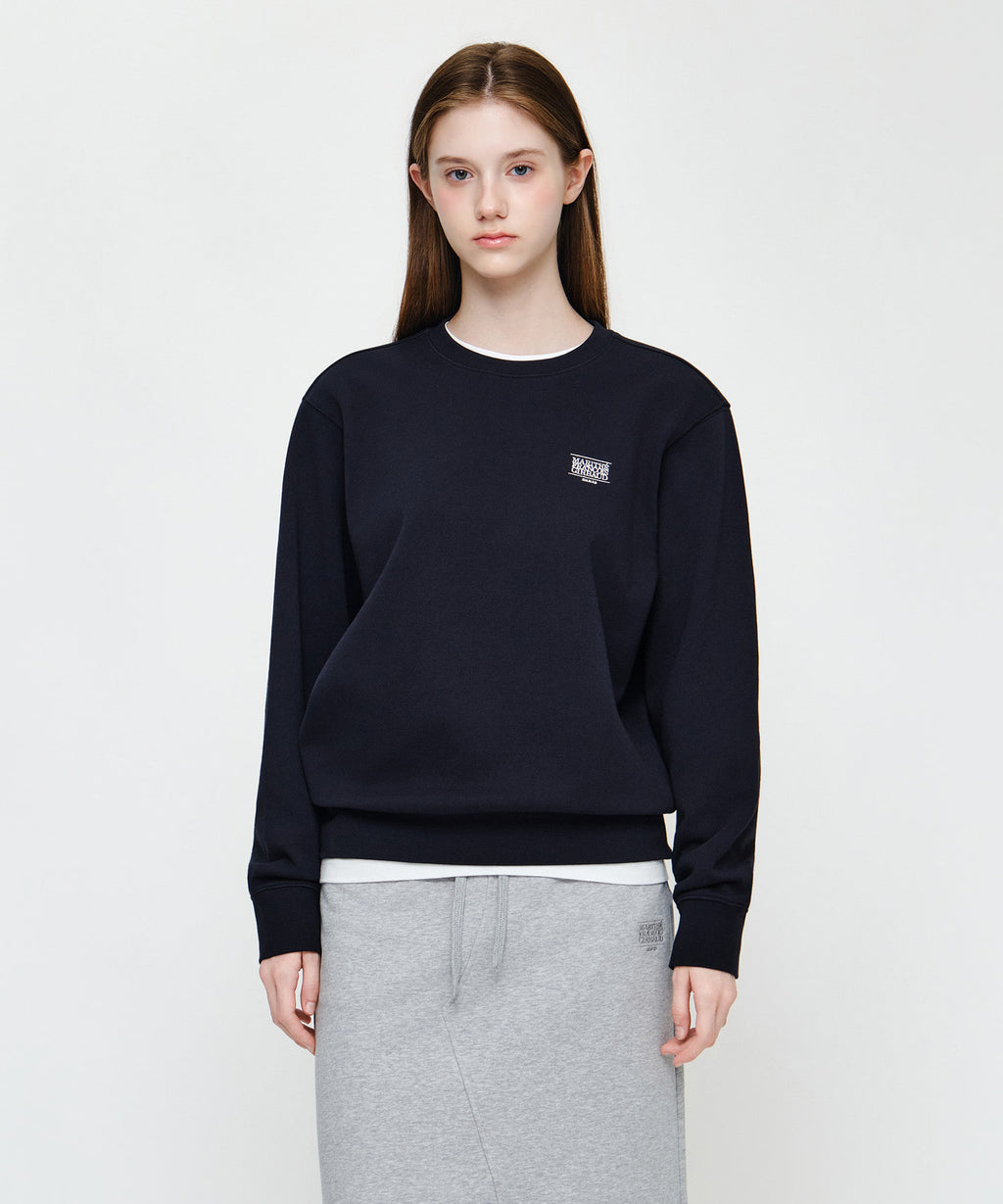 Marithe & Francois Girbaud - Small Classic Logo Embroidery Sweatshirt (Navy) product image 1 | TRAB K-Fashion Australia