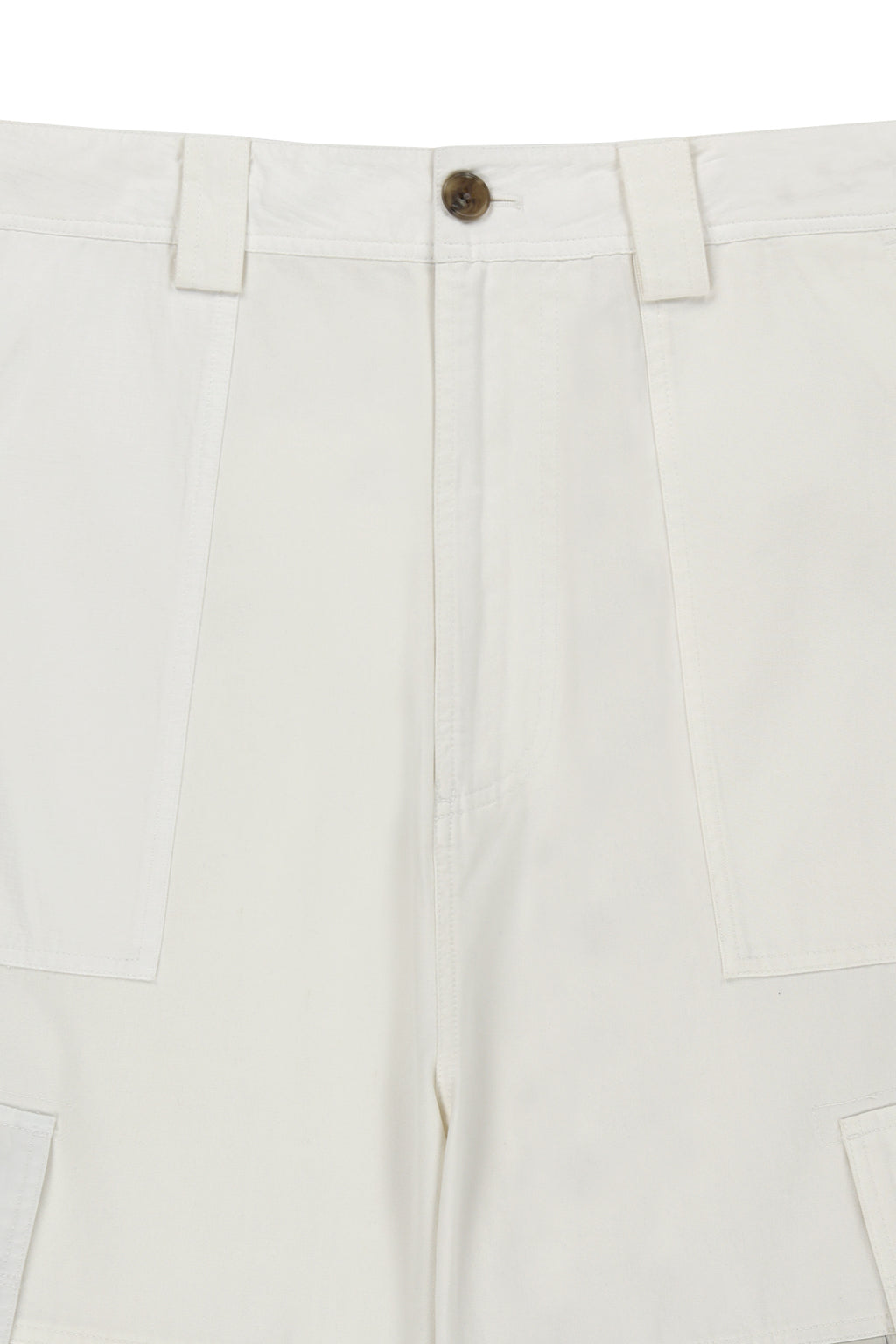 Matin Kim - Patchwork Cargo Bermuda Pants (White) product image 3 | TRAB K-Fashion Australia