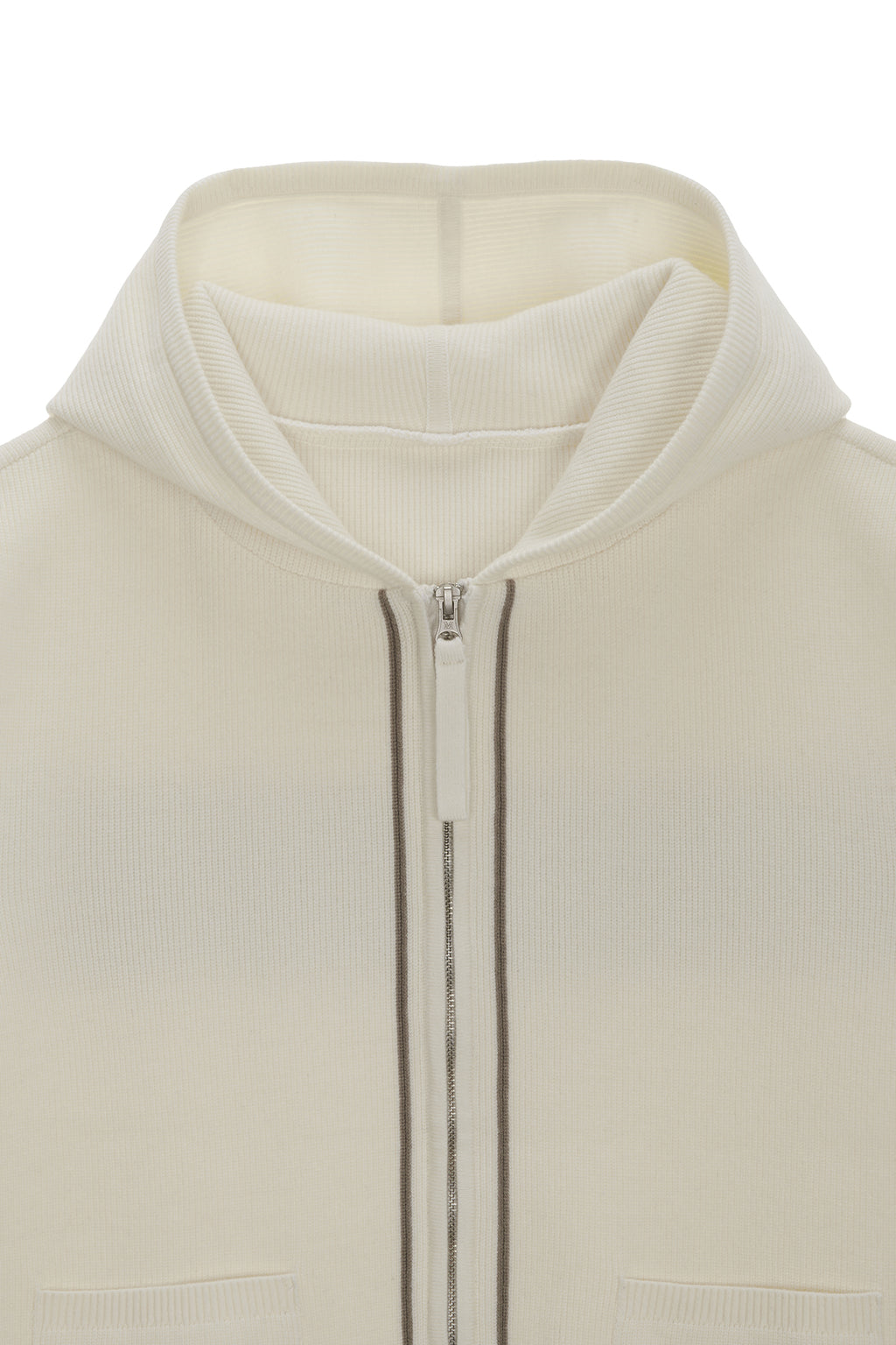 Matin Kim - Hoody Logo Knit Vest (Ivory) product image 3 | TRAB K-Fashion Australia