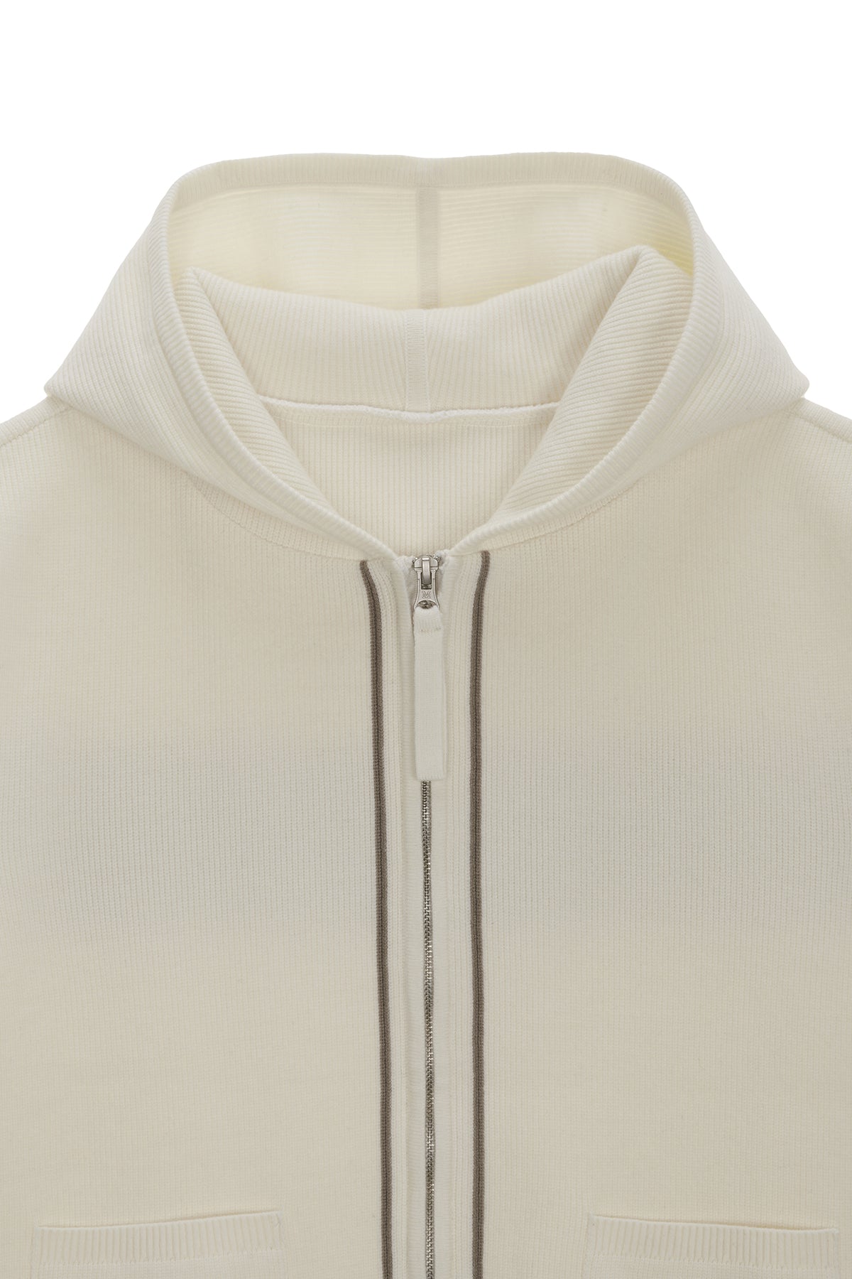 Matin Kim - Hoody Logo Knit Vest (Ivory) product image 3 | TRAB K-Fashion Australia