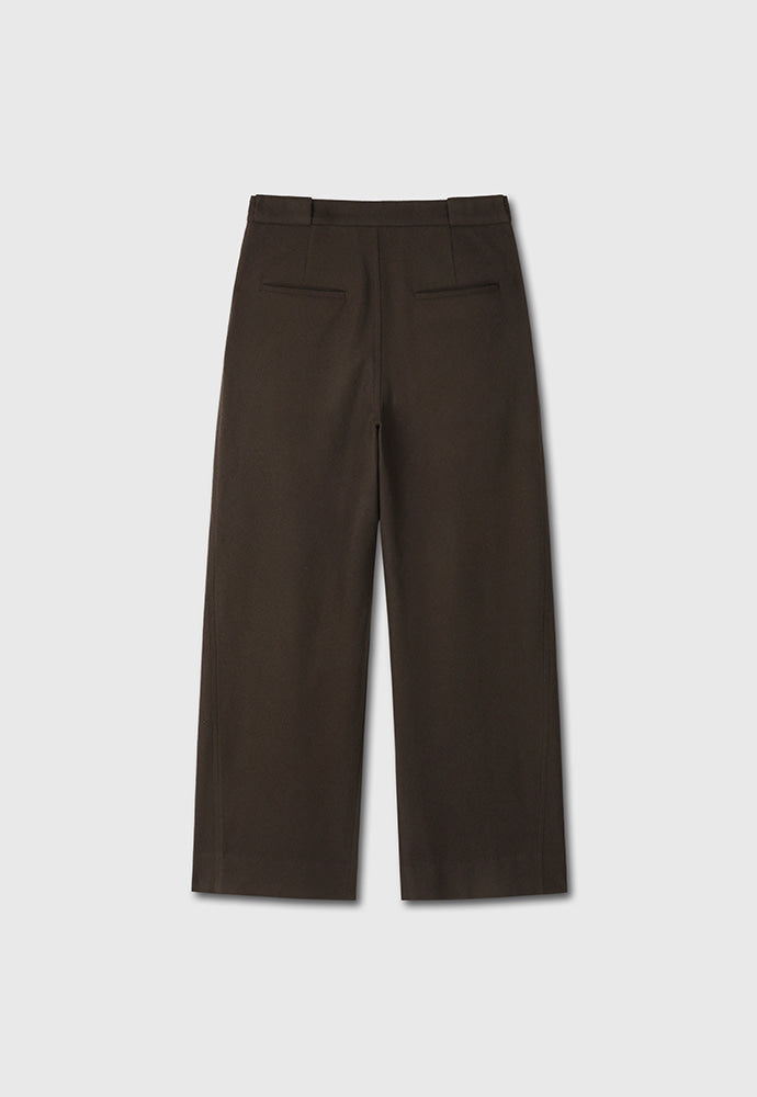 Tonywack - Virgin Wool Oversized Pleated Trousers (Dark Brown) product image 6 | TRAB K-Fashion Australia