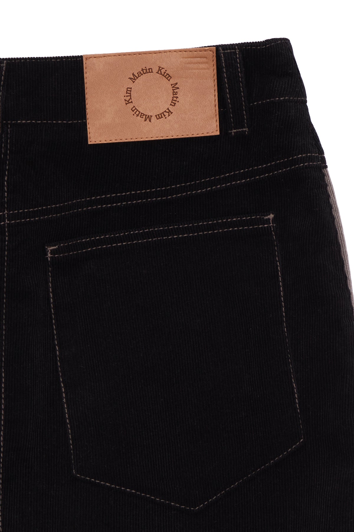 Matin Kim - Color Point Corduroy Mini Skirt (Black) product image 4 | TRAB K-Fashion Australia
