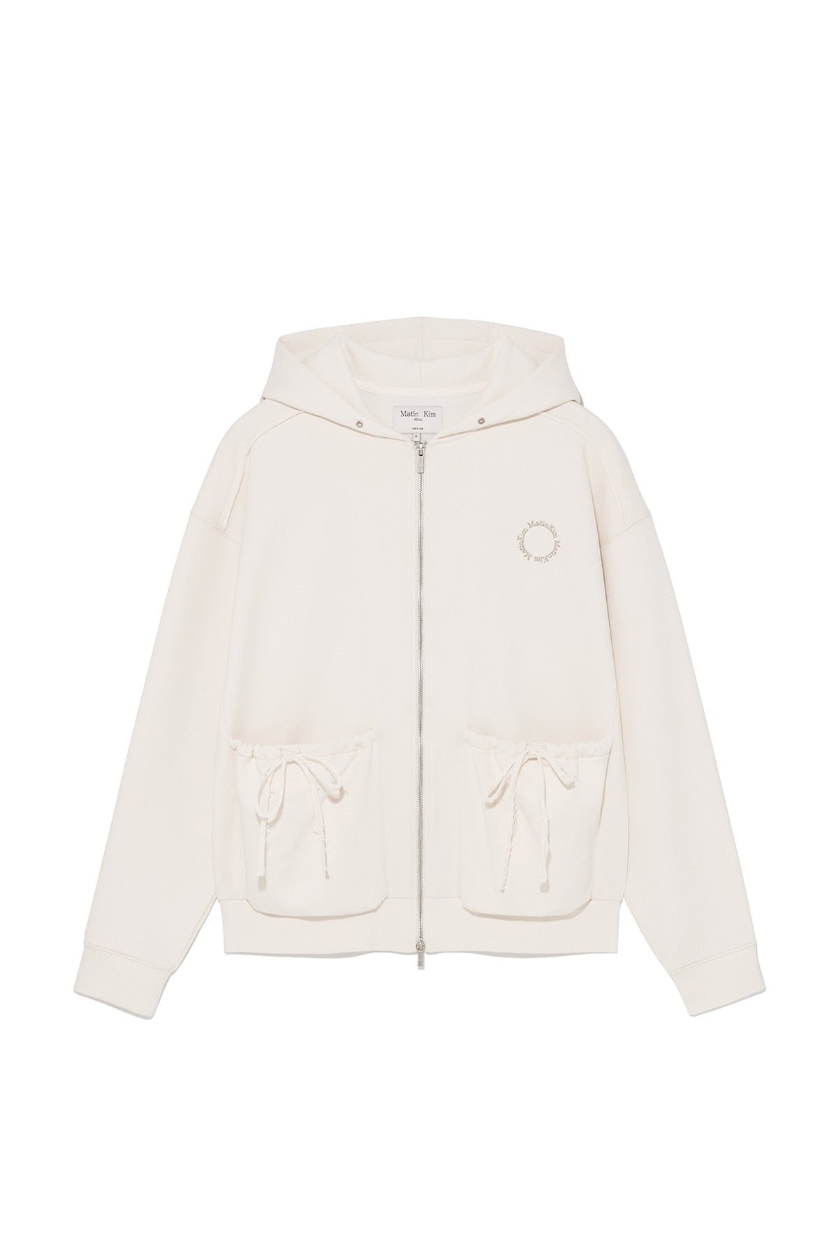 Matin Kim - Volume Pocket Hoody Zip Up (Cream) product image 1 | TRAB K-Fashion Australia