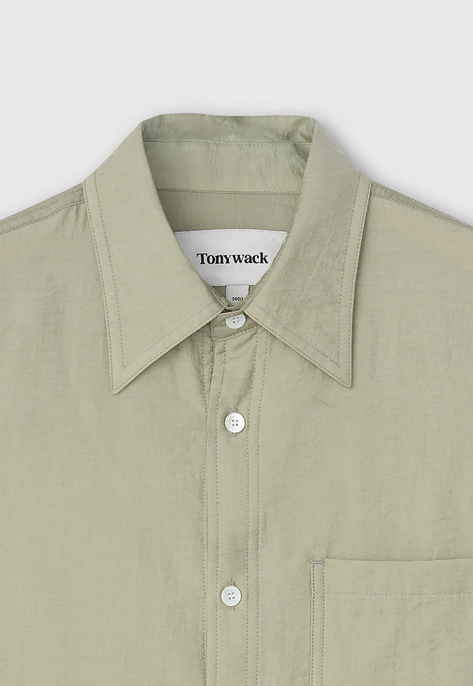 Tonywack - Silk Tencel Brushed Shirt (Pale Green) product image 9 | TRAB K-Fashion Australia