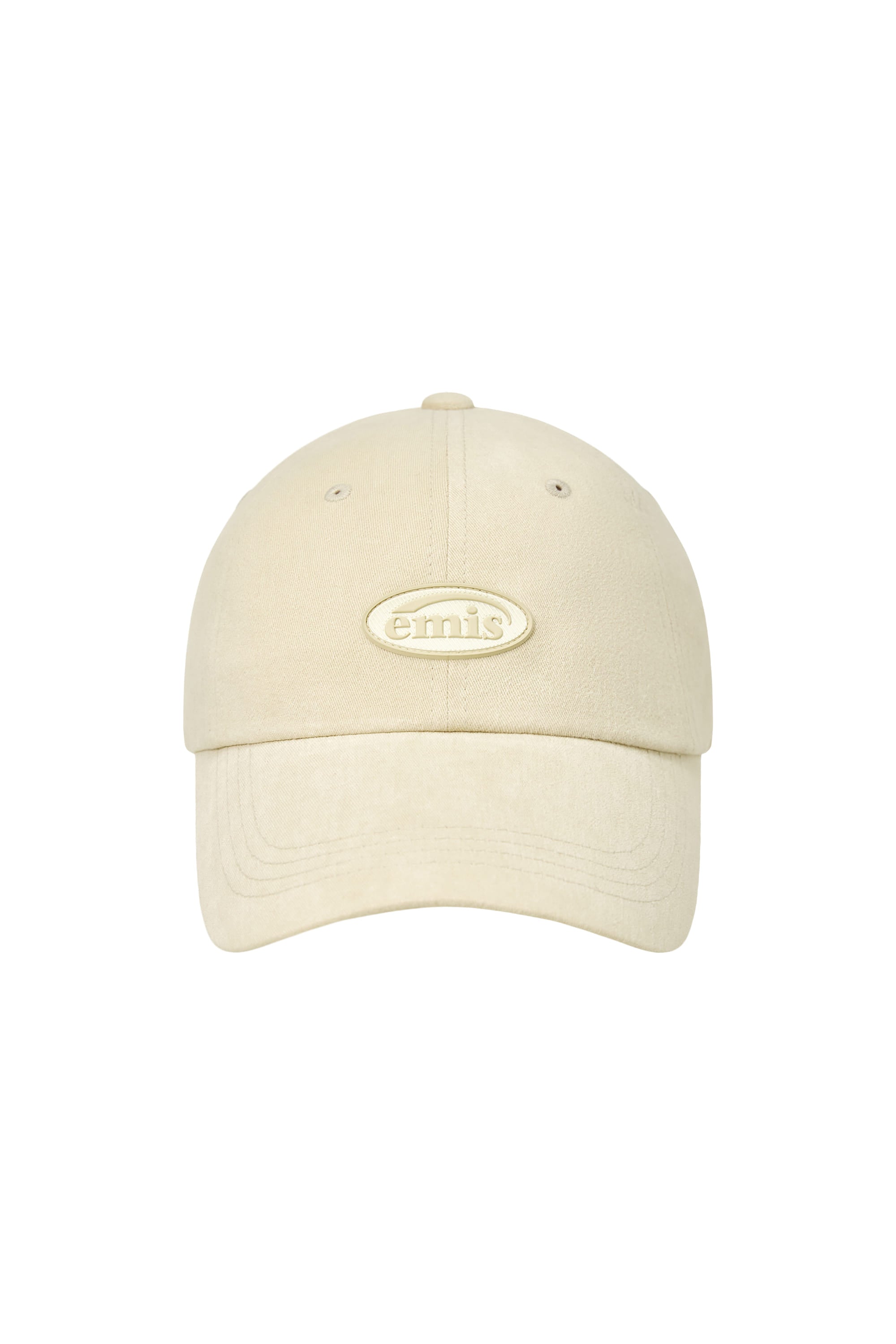 Emis - Mini Rubber Patch Brushed Ball Cap (Cream) product image 1 | TRAB K-Fashion Australia