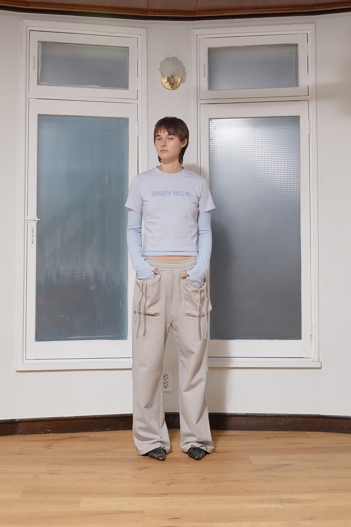 Matin Kim - Volume Pocket Sweatpants (Beige) product image 10 | TRAB K-Fashion Australia