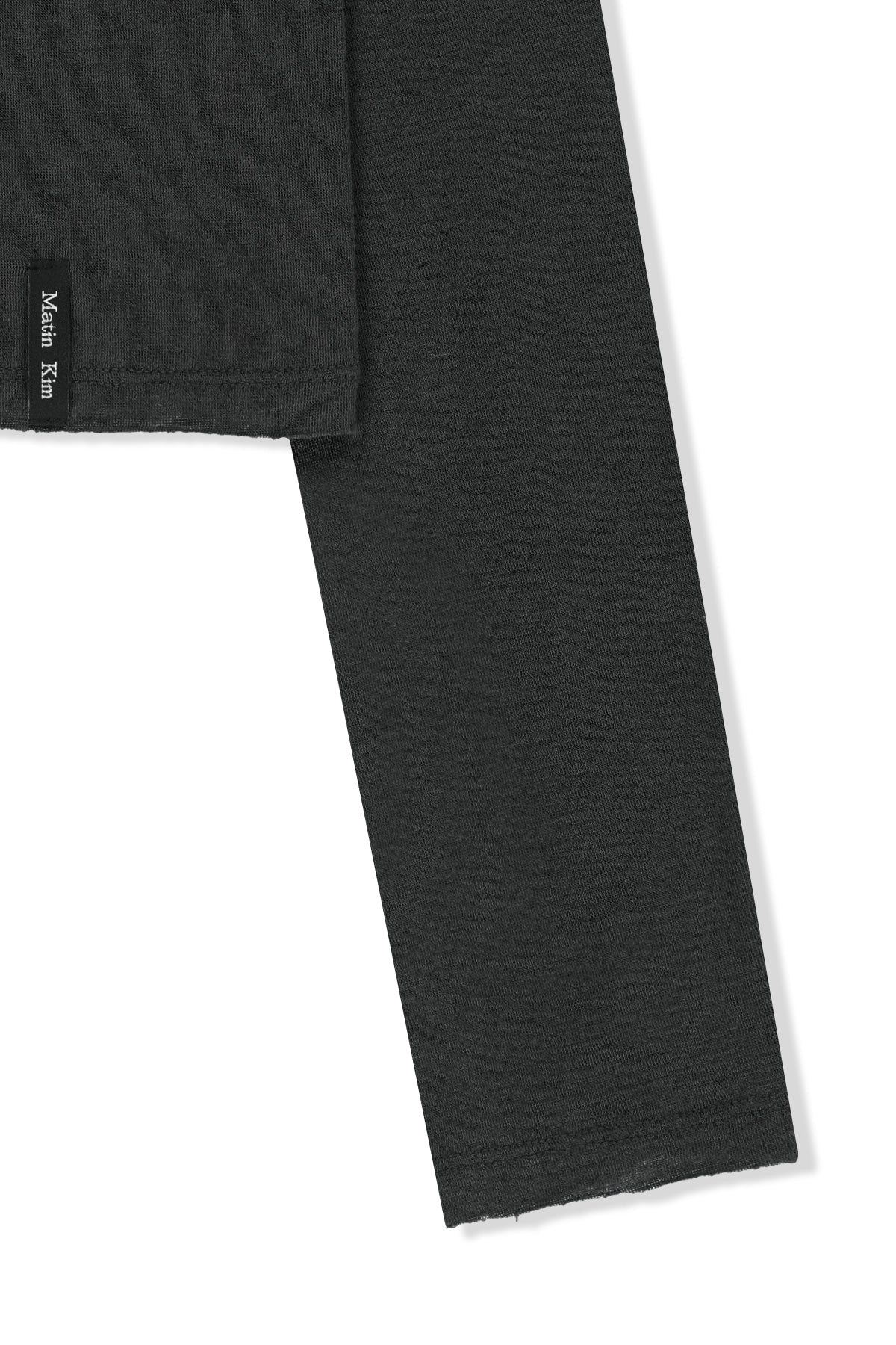 Matin Kim - Raw Cut High Neck Top (Charcoal) product image 4 | TRAB K-Fashion Australia