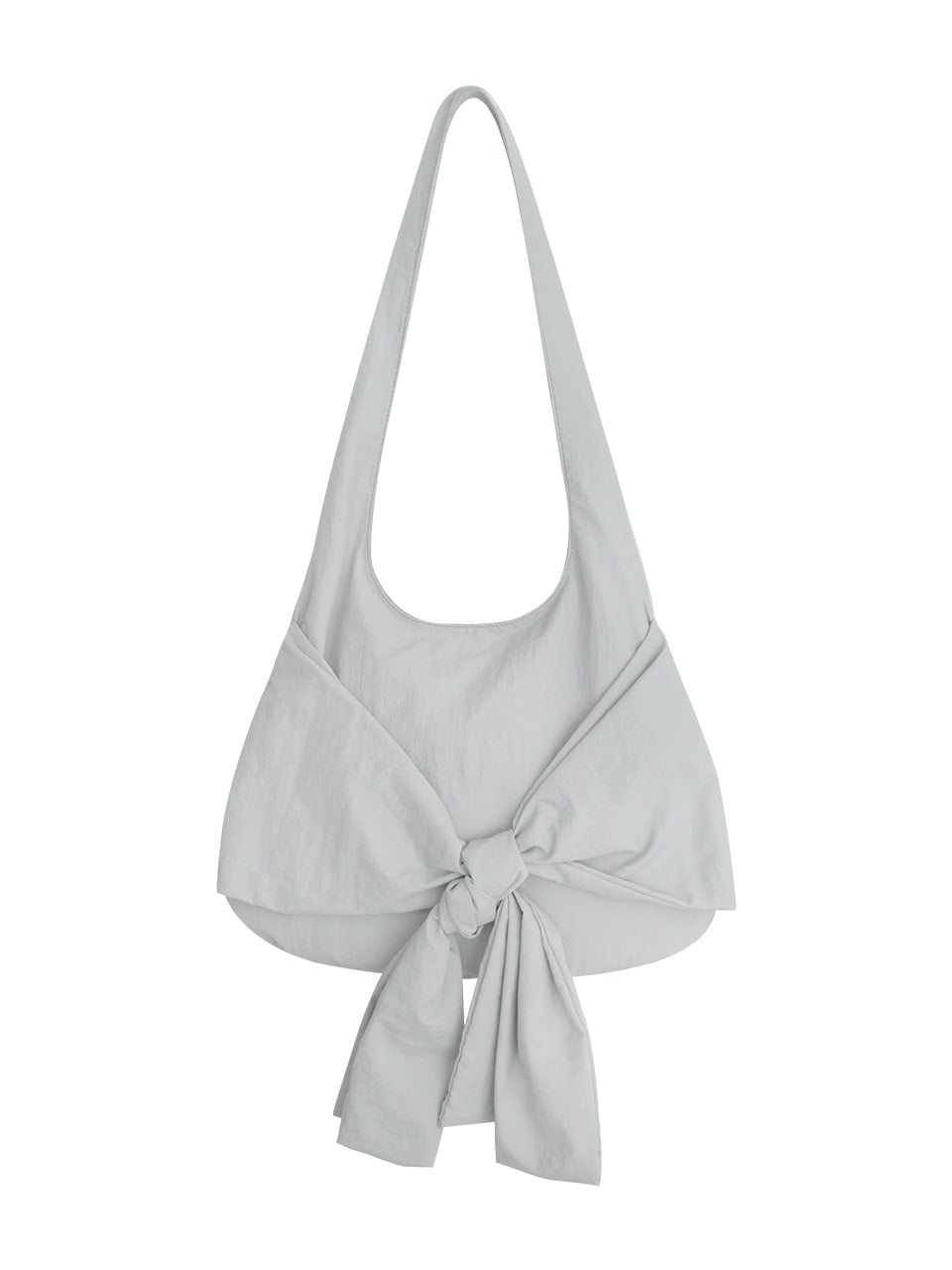 Margarin Fingers - Ribbon Strap Hobo Bag (Light Grey) product image 2 | TRAB K-Fashion Australia