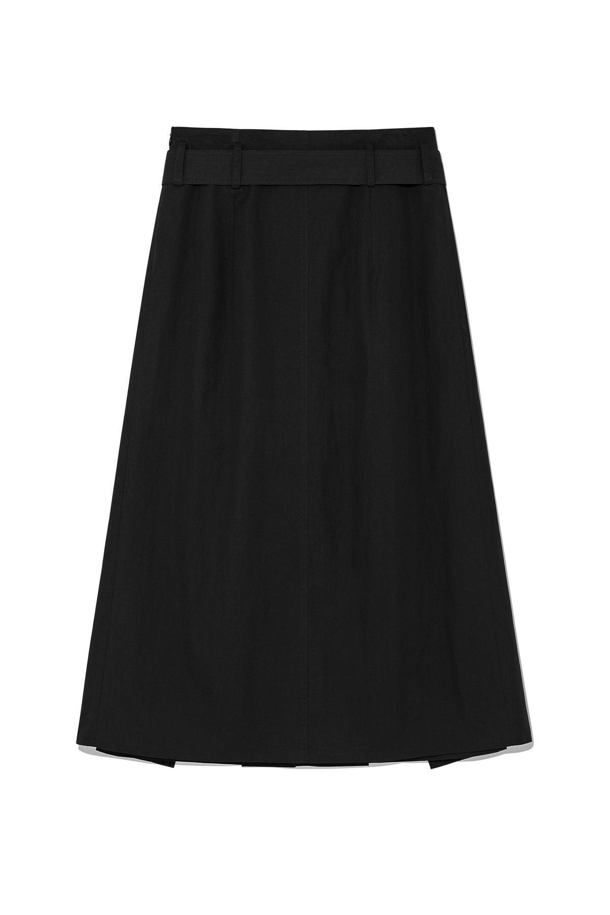 Matin Kim - A Line Pleats Belted Skirt (Black) product image 2 | TRAB K-Fashion Australia