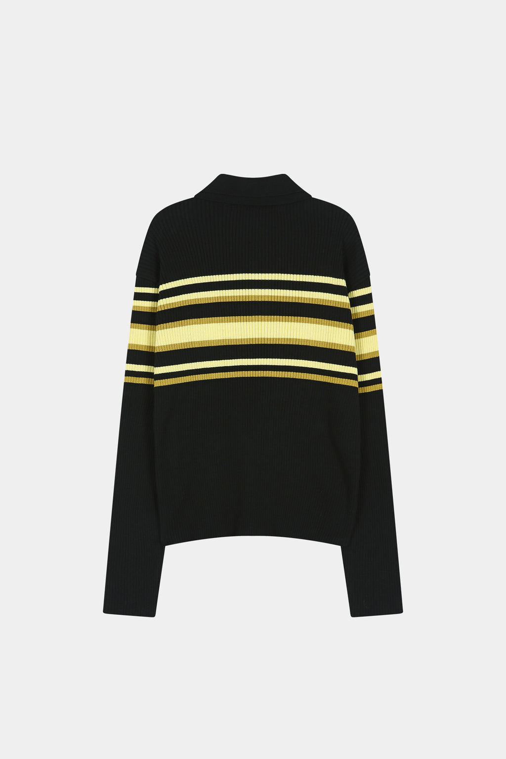 Andersson Bell - Layered Collar Pitt Stripe Polo Sweater (black/lemon) (Black/Lemon) product image 7 | TRAB K-Fashion Australia