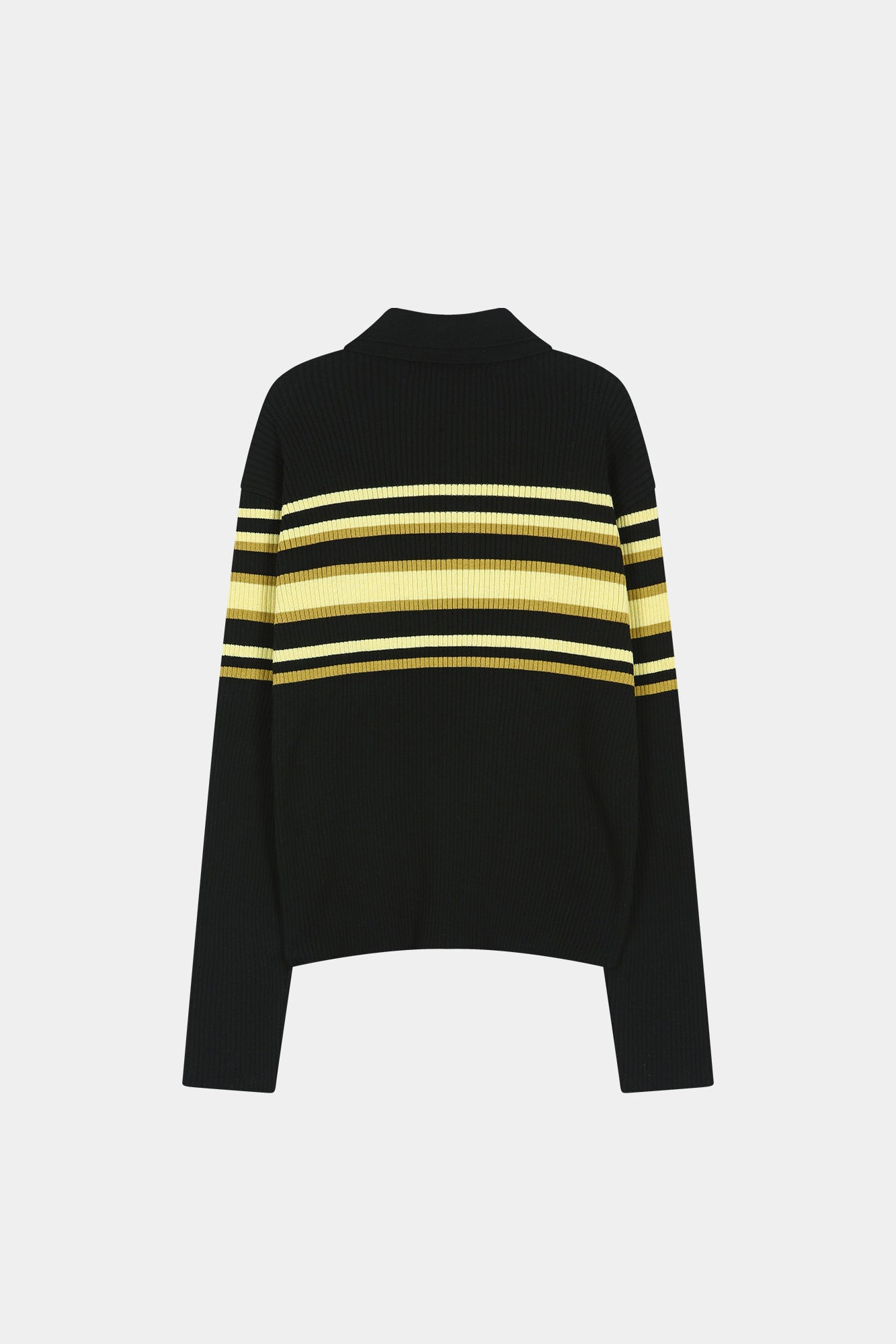 Andersson Bell - Layered Collar Pitt Stripe Polo Sweater (black/lemon) (Black/Lemon) product image 7 | TRAB K-Fashion Australia