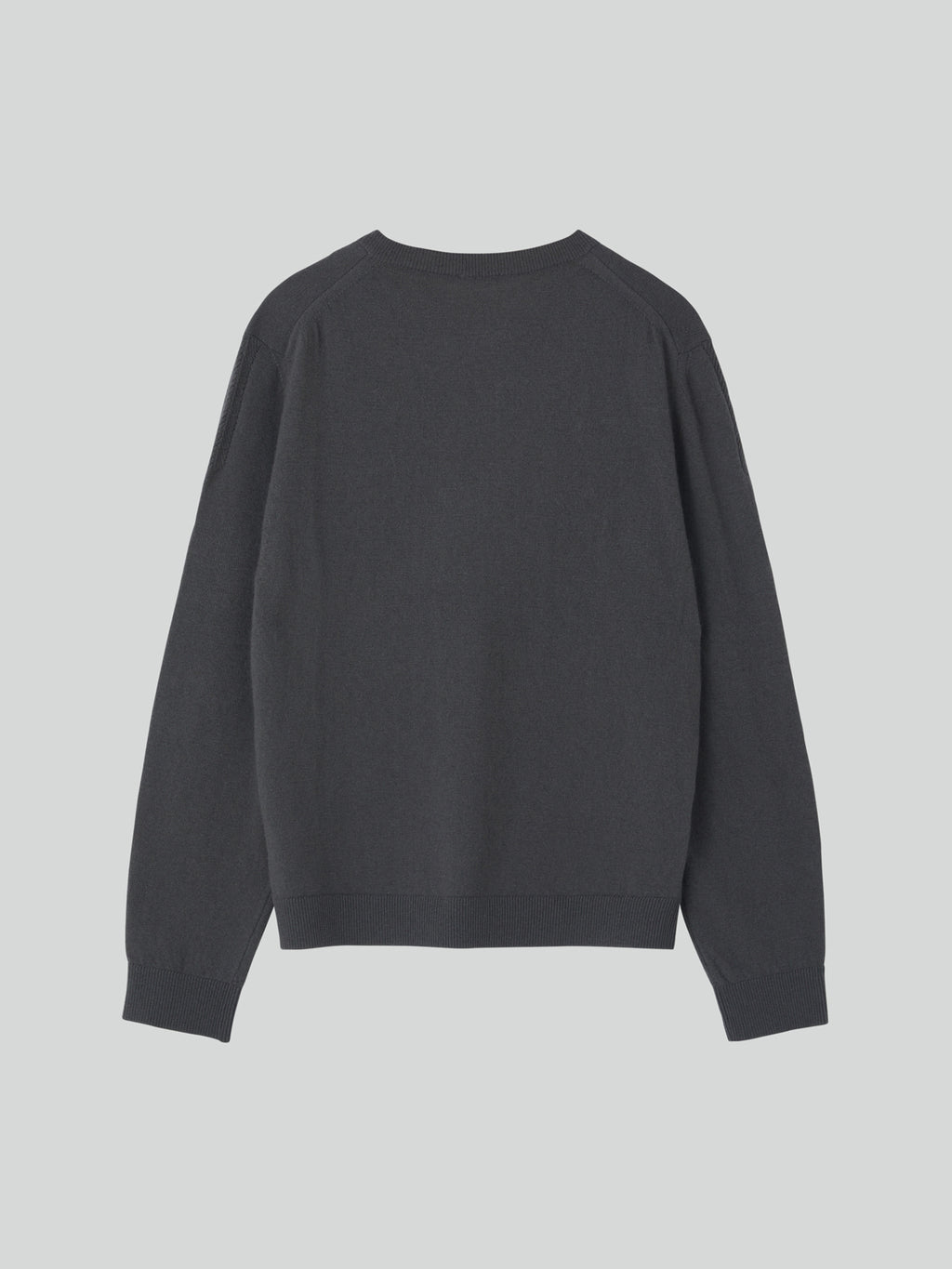 Recto - Contrast Layered V-Neck Knit Top (Taupe Grey) product image 10 | TRAB K-Fashion Australia
