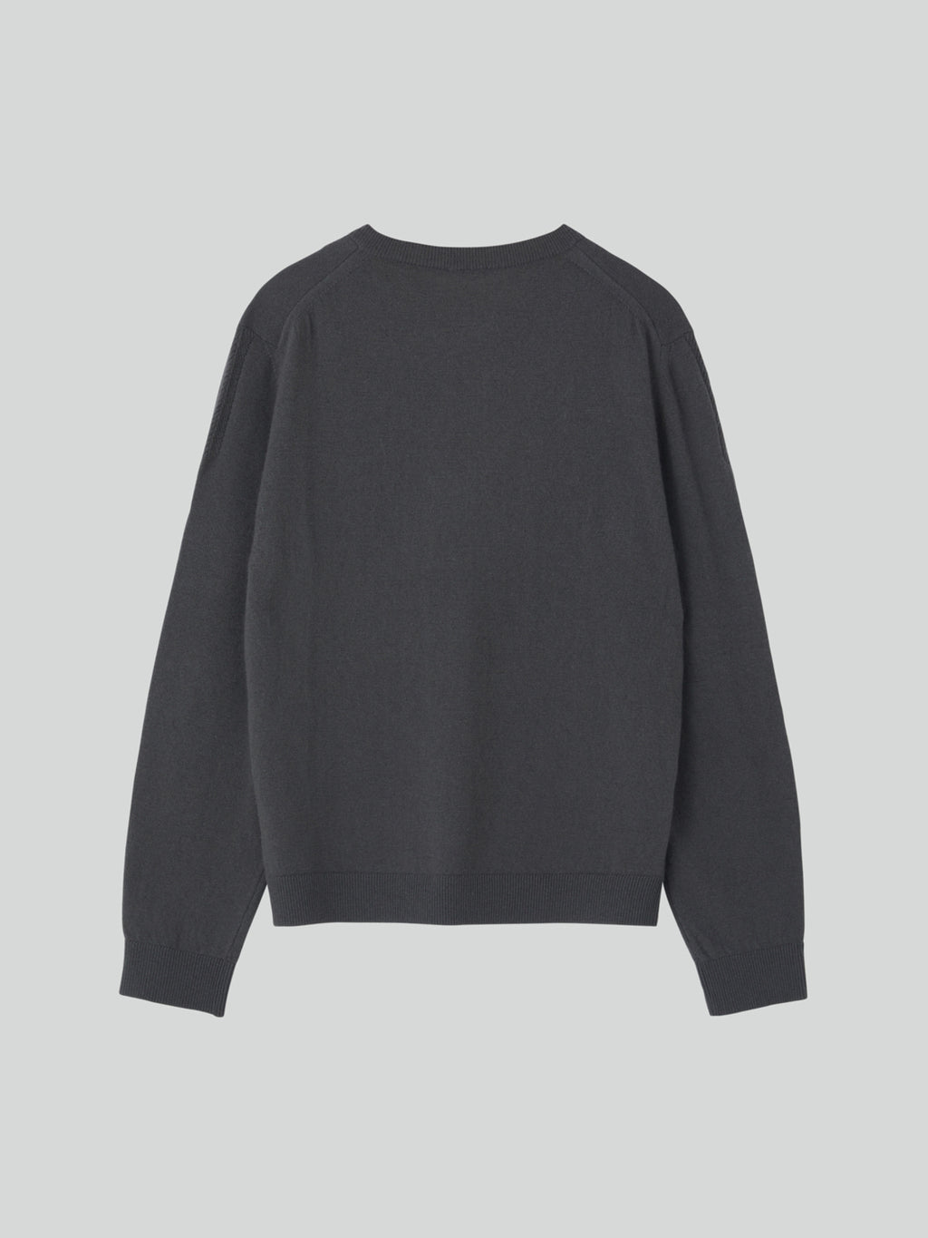 Recto - Contrast Layered V-Neck Knit Top (Taupe Grey) product image 10 | TRAB K-Fashion Australia