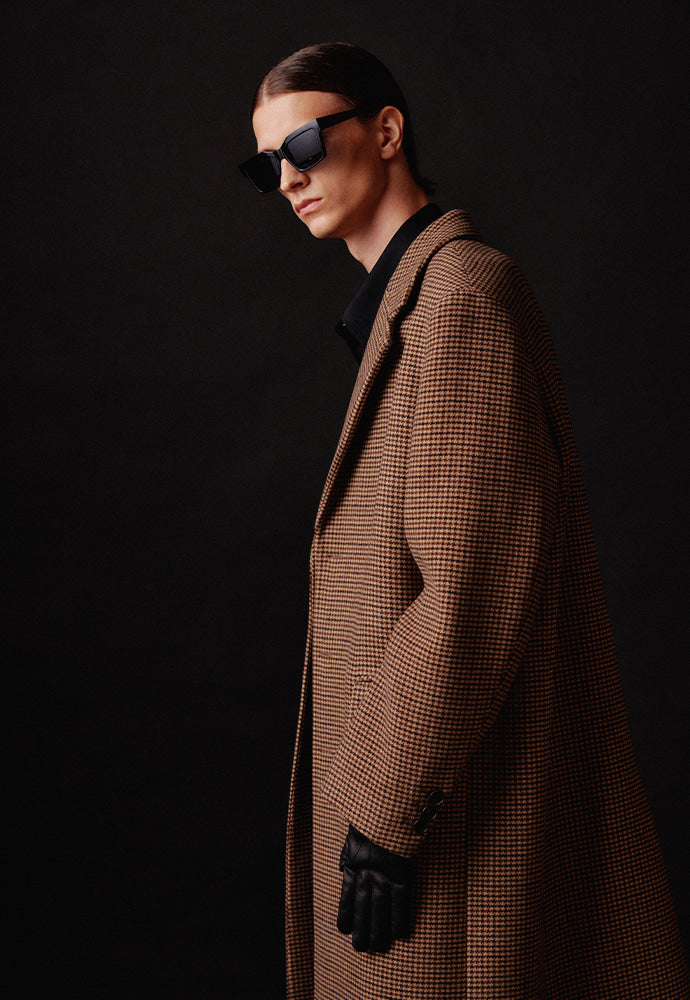 Tonywack - Single Breasted Tailored Coat (Brown/Beige/Black Houndtooth) product image 8 | TRAB K-Fashion Australia