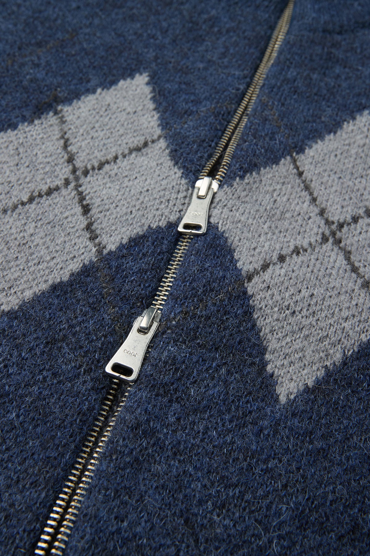 Coor - Inside Out Argyle Zip-Up (Melange Blue) product image 6 | TRAB K-Fashion Australia