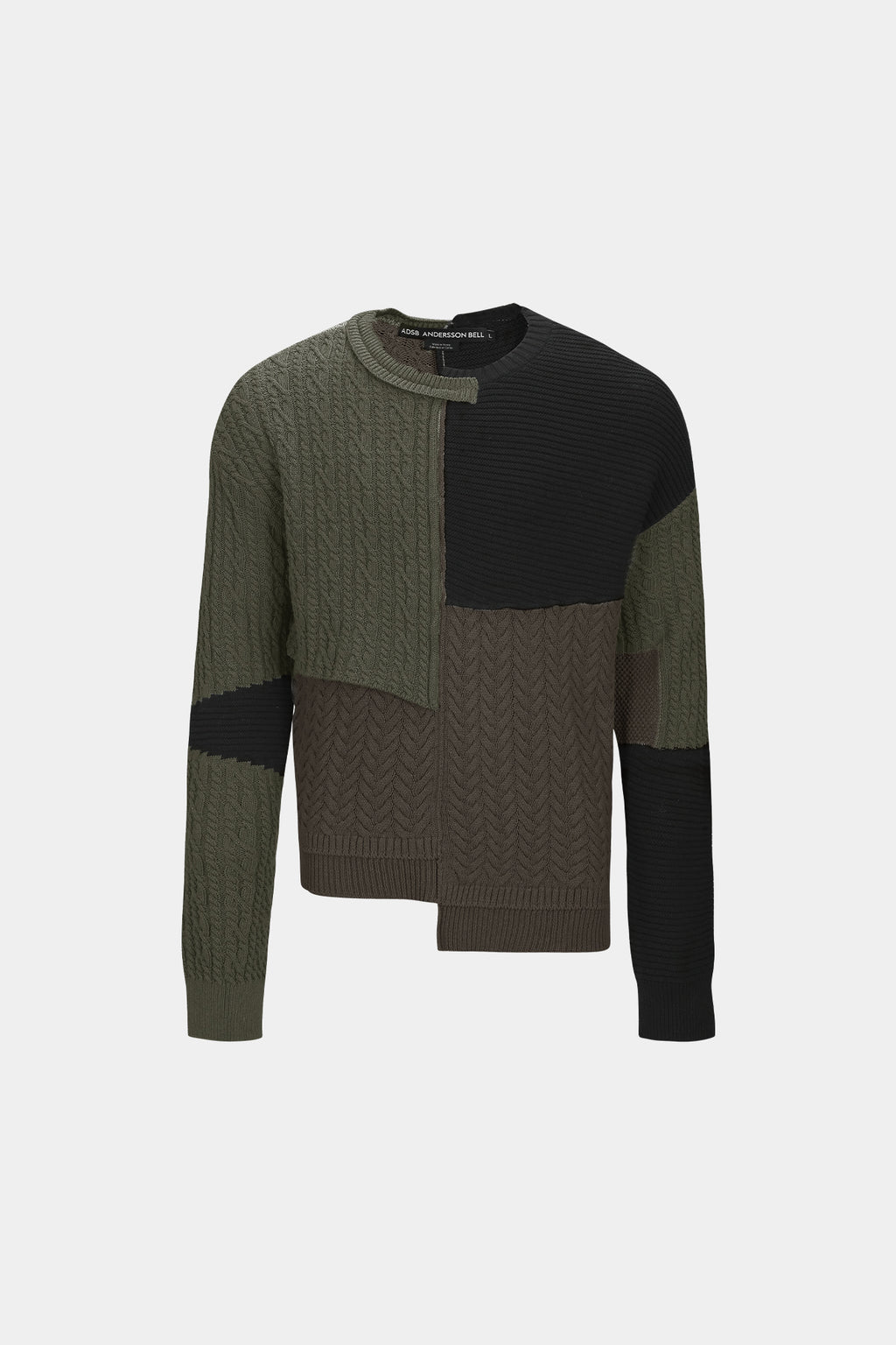 Andersson Bell - Patchwork Asymmetric Crewneck Sweater (Multi) product image 6 | TRAB K-Fashion Australia