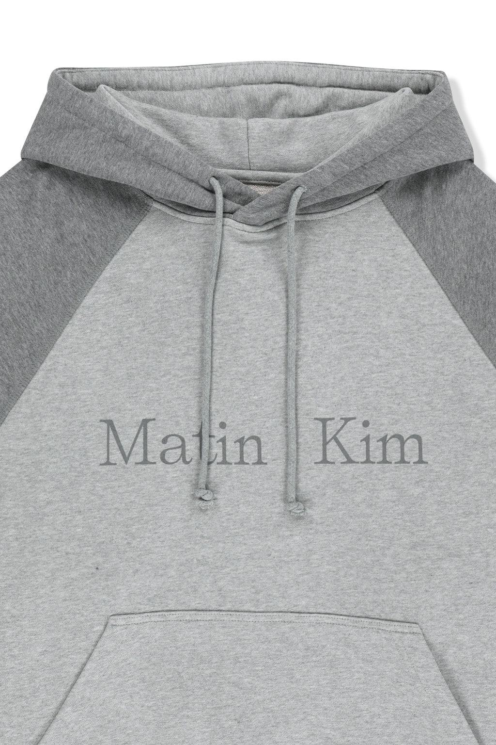 Matin Kim - Color Block Logo Hoody Top (Grey) product image 3 | TRAB K-Fashion Australia