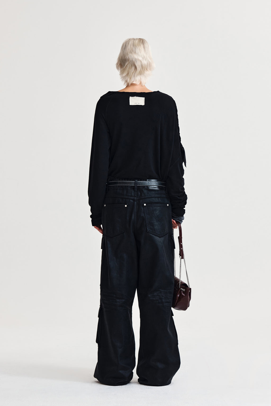 Matin Kim - Weaving Long Sleeve Top (Black) product image 7 | TRAB K-Fashion Australia