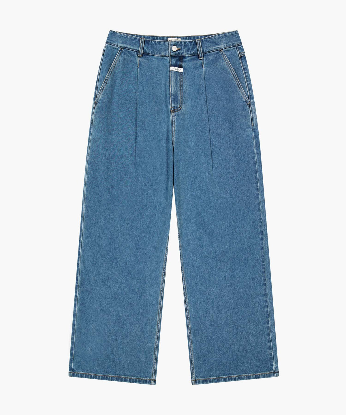 Marithe & Francois Girbaud - New M Low-waist Tuck Wide Denim Pants (Blue) product image 6 | TRAB K-Fashion Australia