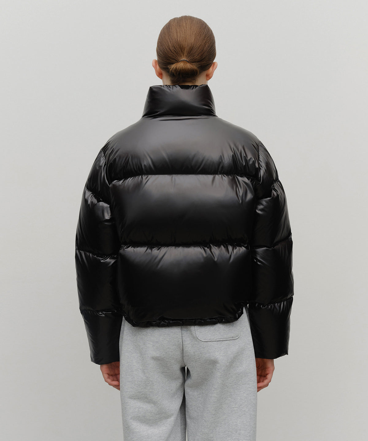 Marithe & Francois Girbaud - Glossy Crop Down Jacket (Black) product image 3 | TRAB K-Fashion Australia