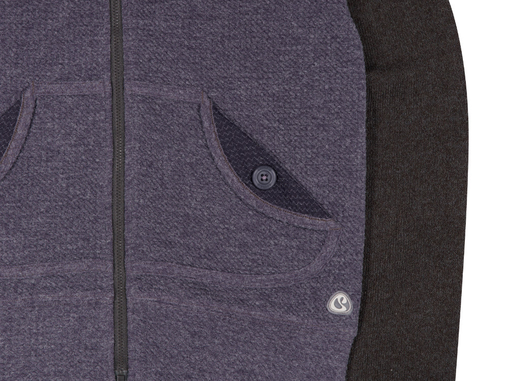 Coyseio - Button Pocket Zip-Up Hoodie (Purple) product image 14 | TRAB K-Fashion Australia