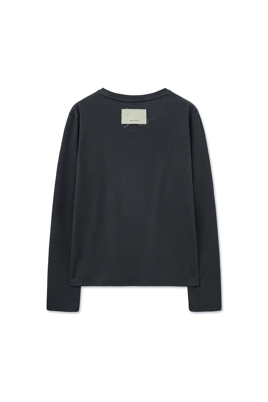 Matin Kim - Lettering Graphic Long Sleeve Top (Charcoal) product image 2 | TRAB K-Fashion Australia