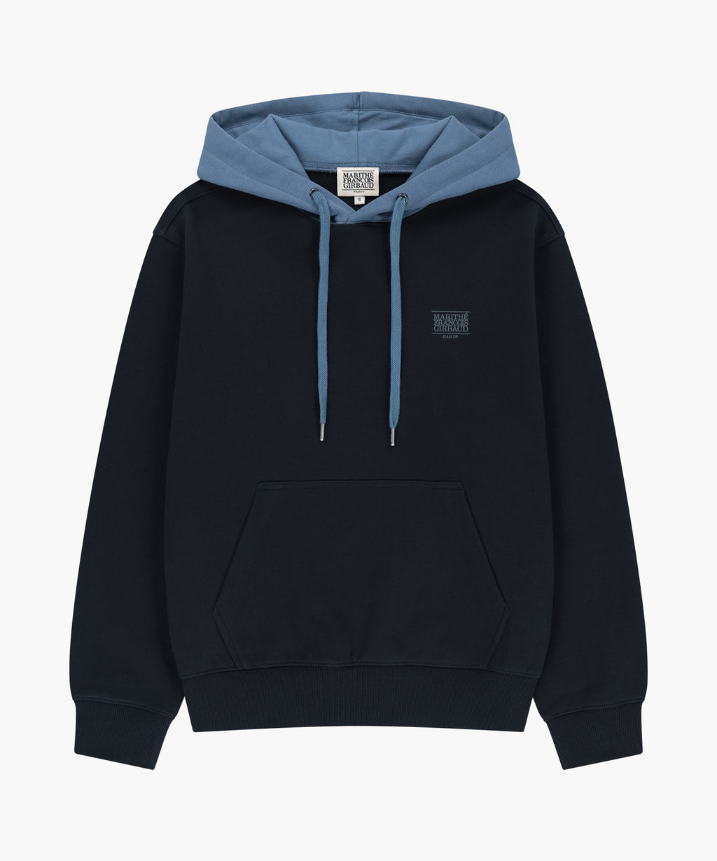 Marithe & Francois Girbaud - Small Classic Logo Embroidery Hoodie (Navy) product image 5 | TRAB K-Fashion Australia