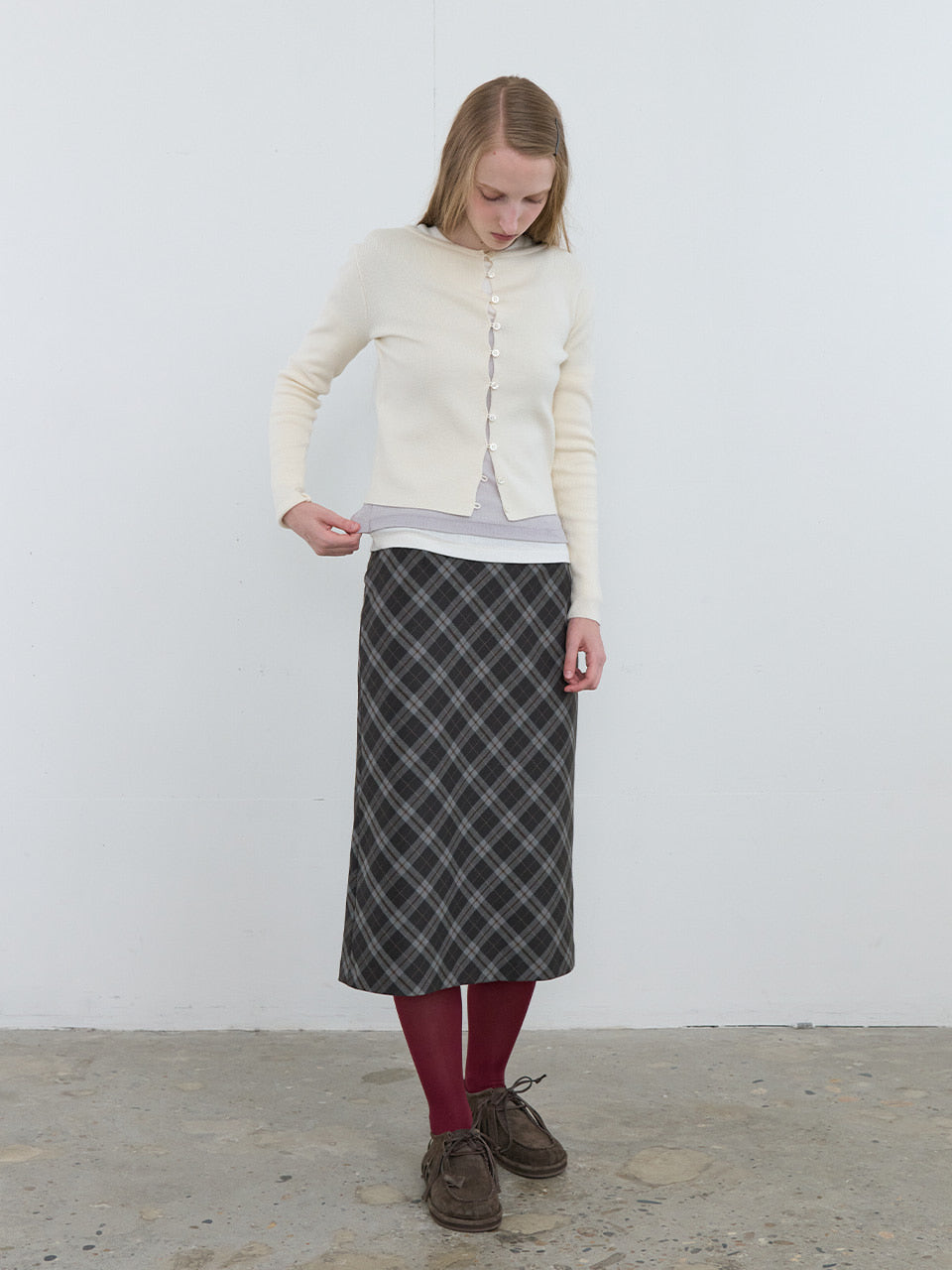 Kijun - Button Up Knit Top (Ivory) product image 4 | TRAB K-Fashion Australia